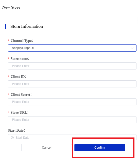 Shopify GraphQL screen in the CSG Customer Portal